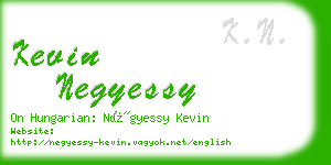 kevin negyessy business card